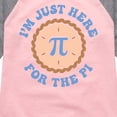 thumbnail image 3 of Instant Message - Just Here For The Pi - Toddler And Youth Girls Raglan Graphic T-Shirt, 3 of 5