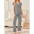 thumbnail image 2 of Avidlove 2 Pack Womens Pajamas Set Short Sleeve Sleepwear Top with Long Pants Soft Loungewear S-XXL, 2 of 7