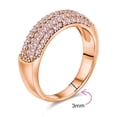 thumbnail image 5 of Bling Jewelry Womens Micro Pave Pink Cubic Zirconia Cocktail Statement Ring Rose Gold Sterling Silver, 5 of 6