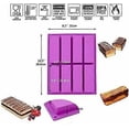 thumbnail image 2 of 2PCS Chocolate Bar Moulds Large Rectangle Silicone Granola Bars Moulds,Cereal Bar Molds Energy Bar Maker Mould for Baking Bread Brownie Cheesecake But, 2 of 5