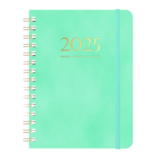 pstuiky Agenda semanal Coil Planner 2025, tamaño A5, con encuadernación en espiral.