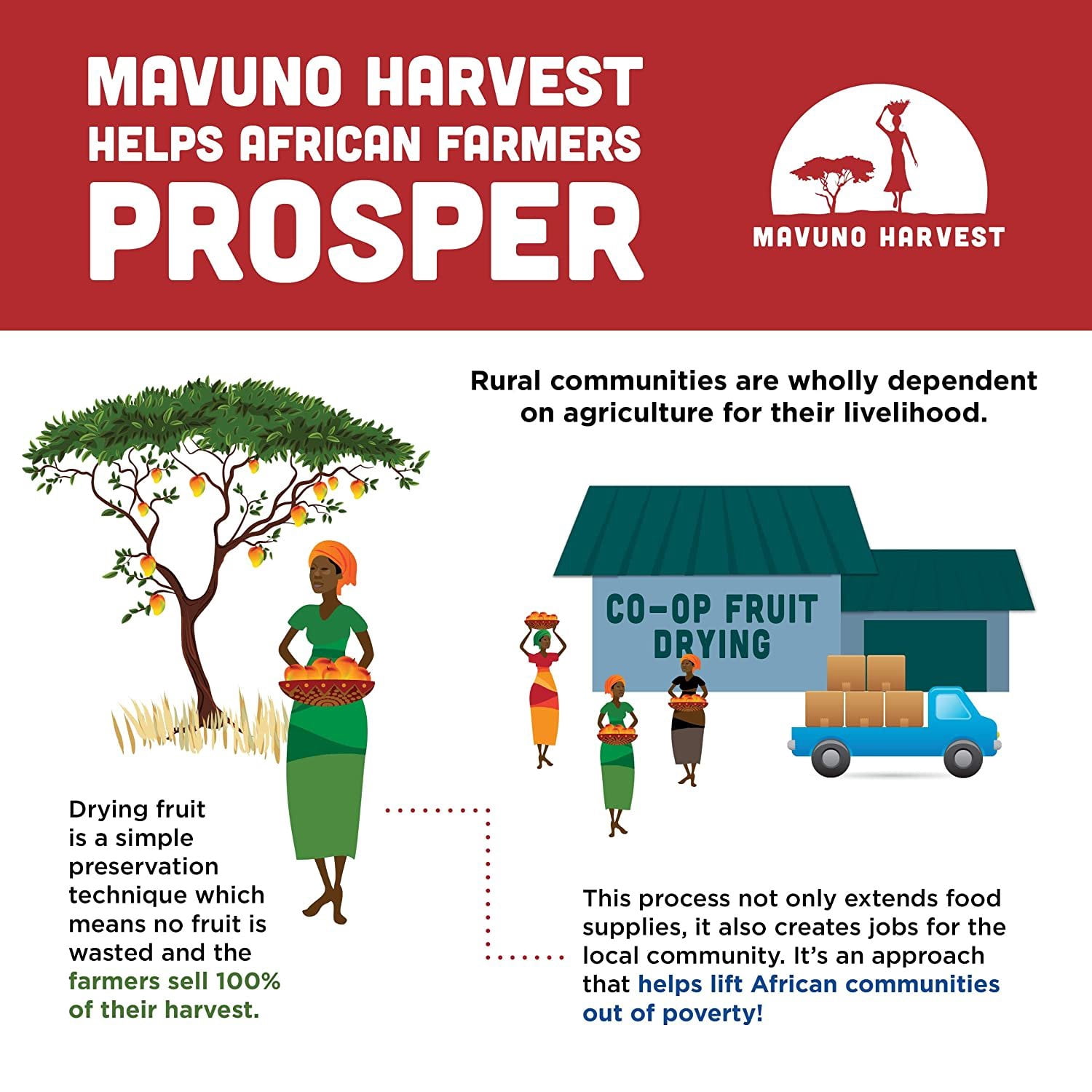 Mavuno Harvest Direct Trade Organic Dried Fruit, Papaya, 1 Pound