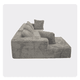 thumbnail image 3 of Resenkos Modern L-Shaped Sectional Sofa with Chaise, Cloud Couch Design Featuring Deep Comfortable Seating, Light Grey, 3 of 10