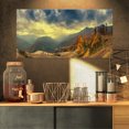 thumbnail image 1 of Caucasus Mountains Yellow Panorama - Landscape Artwork Canvas, 1 of 3
