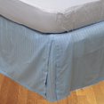 thumbnail image 1 of The Great American Store Multiple Sizes & Colors Pleated Bed Skirt with 15” Tailored Drop, Stripe (Twin XXL, Stripe Light Blue) 600 Thread Count 100% Cotton - Covers Bed Legs and Frame, 1 of 3