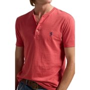 POLO RALPH LAUREN Mens Slub Jersey Henley Shirt Spring Red XX-Large