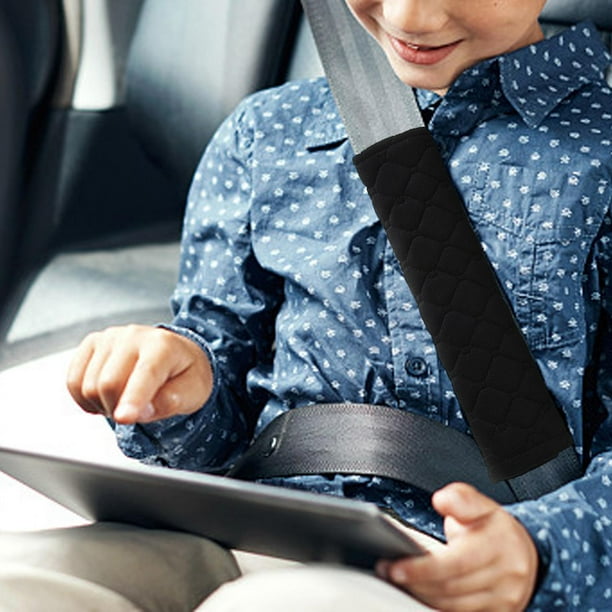 2 Almohadillas Para Cinturón De Seguridad De Coche, Accesorios, Protector De Cuello Y Hombros, Color Negro Salvador Cubierta de la almohadilla del cinturón de seguridad del automóvil