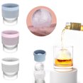 thumbnail image 4 of Electronicheart Silicone Ice Cube Mold Kitchen Stackable Slow Melting DIY Ice Ball Round Jelly Making Mould For Cocktail Drink light blue 1Set, 4 of 6