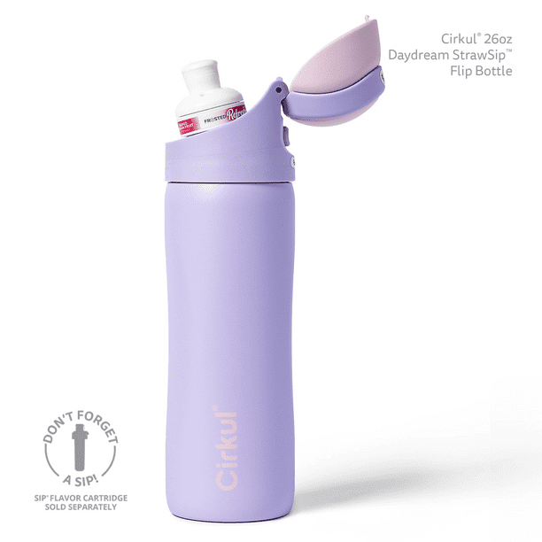 Cirkul 26oz StrawSip Flip Water Bottle, Stainless Steel, Double