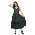 thumbnail image 2 of Moomaya Robe Longue Maxi pour Femmes en Coton Imprimé à Bretelles Spaghetti et Col en V, 2 of 6