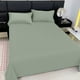 thumbnail image 5 of Solid Color Polyester Bed Sheet Set | 1 Sheet 150x230cm & 2 Pillowcases 74x48cm | Dark Blue Pink Yellow White Purple Red Green | Easy Care Durable Soft | Fade Resistant Washable | 3-Piece Bedding, 5 of 6