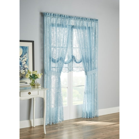 BrylaneHome Vintage Lace Rod-Pocket Panel
