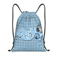 thumbnail image 1 of Pofeuu Bluey Sac à Cordon 210D Résistant à l'Eau Design Pliable Compact Essentiels de Voyage Gym Yoga Léger Sac à Main-Petit, 1 of 6