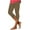 Multicolor, variant on WIZUTIZ Capri Yoga Pants for Women Soft Leisure Slimming Ruffled Trim Yoga Pants Elastic Stretch Mid Rise 3/4 Length Pants Solid Trousers for Lady Cycling Birthday Multi-Color