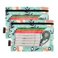 thumbnail image 2 of ALAZA 2 Pack Pencil Pouch Baseball Leaf Pencil Case for 3 Ring Binder Clear Window Pencil Bag Organizers, 2 of 6