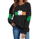 thumbnail image 4 of Suéteres de Manga Larga de Mujer con Cuello Redondo Impreso Suelto Casual para la Fiesta Del Día de San Patricio Y el Uso Diario, 4 of 6