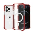 thumbnail image 1 of ELEHOLD Acrylic Clear Wireless Charging Case for iPhone 13 Pro Max 6.7 inch.Support Magsafe Feature Anti-Scratch Shockproof Clear Four Corner Cushion Anti-Dropping Full Body Protection Case, Red, 1 of 9