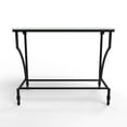 thumbnail image 7 of Luminous Metal Vanity Set - Clear with Gold Rim Glass Sink & Black Stand Base, 7 of 7