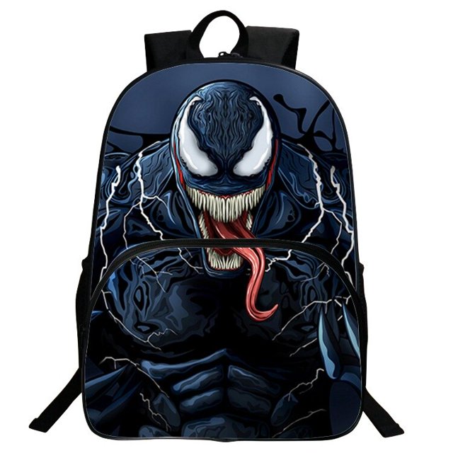 Mochila Marvel Venom de 16 pulgadas para niño, nueva película de moda, informal, de alta capacidad, para estudiantes, mochila escolar para niños, bolsa para ordenador portátil, regalo de cumpleaños Gao Jinjia LED