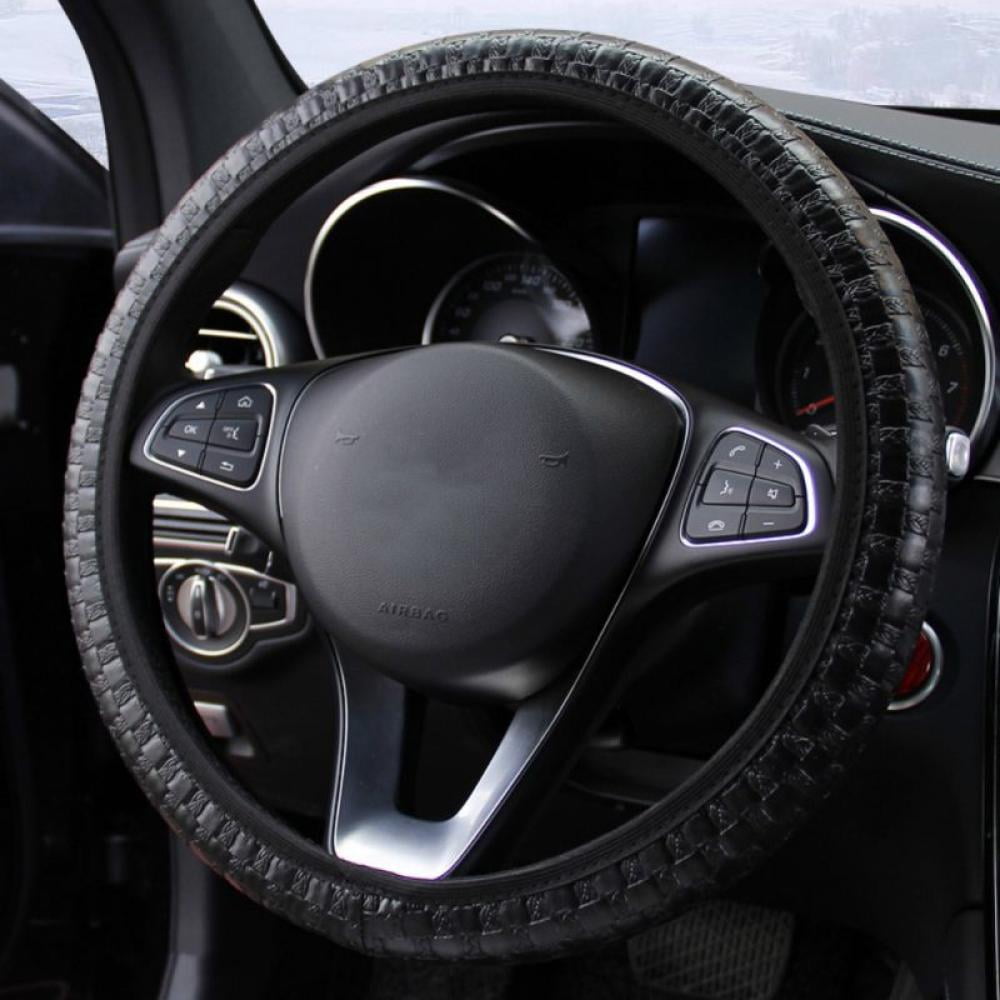 Leather DIY Car Steering Wheel Cover Car Steering Wheel Cover Protector Elastic Leather DIY Car Steering Wheel Cover Car Steering Wheel Cover Protector Elastic