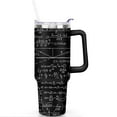 thumbnail image 2 of 40oz Education Math Equations Scientific Stainless Steel Flip Straw Tumbler Spill Proof Travel Cup Double Wall Vacuum Insulated Coffee Mug with Handle, 2 of 6