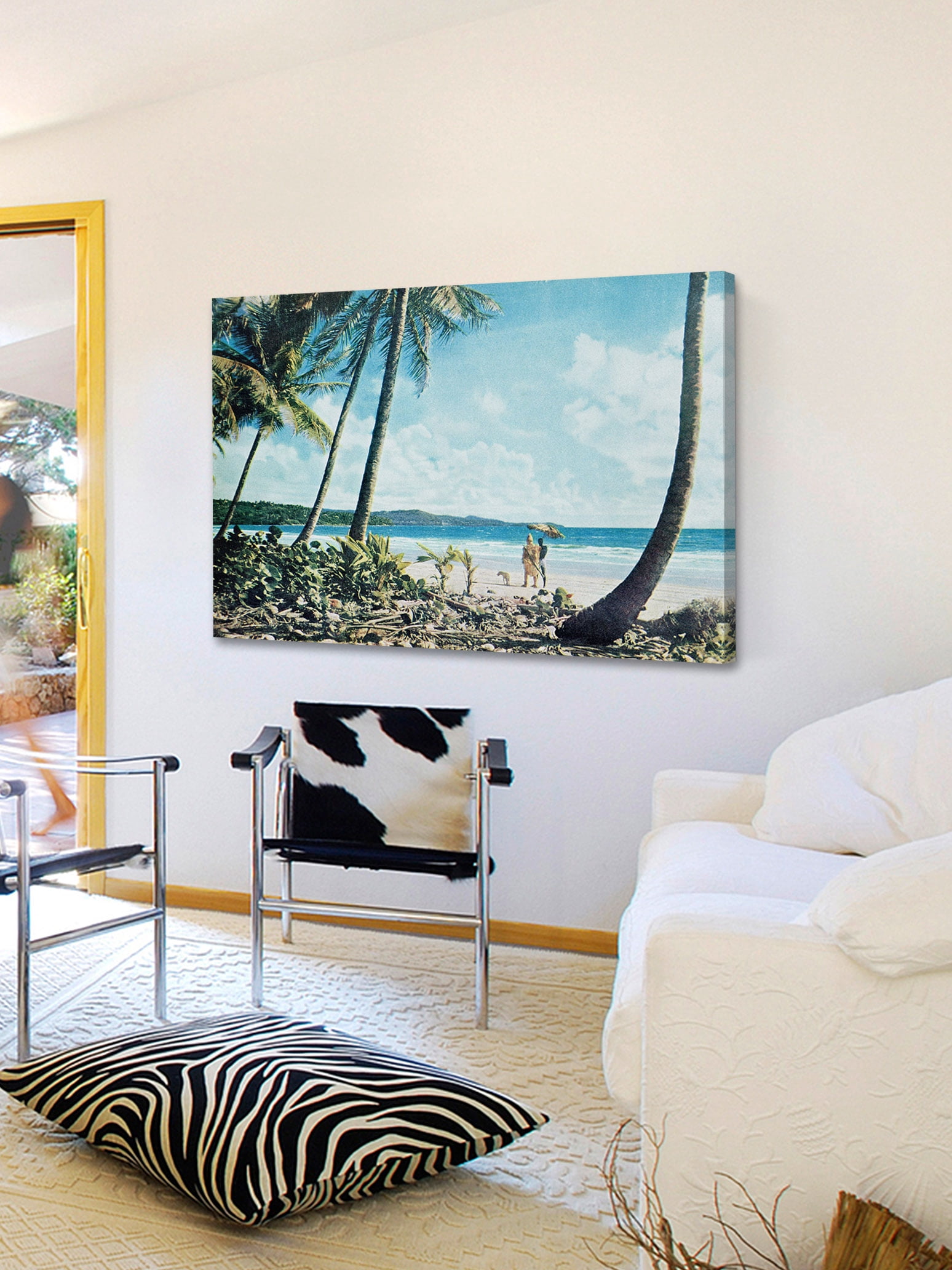 "Leaning Palms" Painting Print on Wrapped Canvas