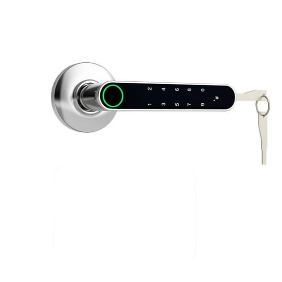 Smart Lock Biometric Fingerprint Door lock Smart Handle Lock Rechargeable Battery AntiTheft App No wire ,Easy Install