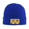 thumbnail image 2 of ZICANCN Sunflower Drawing Watercolor Style Knit Beanie Hat, Winter Cap Soft Warm Classic Hats for Men Women, Blue, 2 of 8