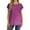 Hot Pink, variant on CaiJunJia Women's Summer Casual Tops Short Sleeve Round Neck Shirts Fashion Basic Tee