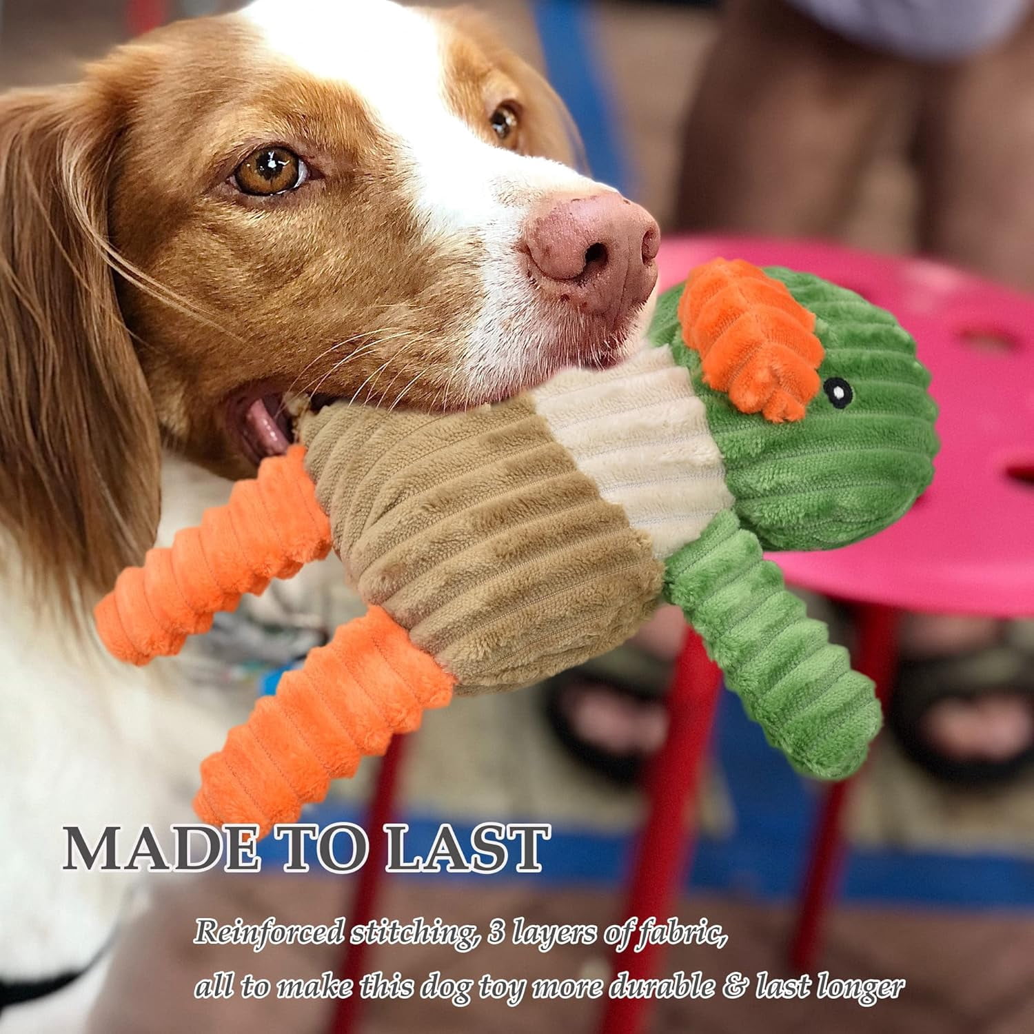 LECHONG Christmas Dog Toys for Small Dogs, 5 Pack, Stuffed Animal Squeaky Dog Toys for Medium and Large Dogs, Puppy Toys