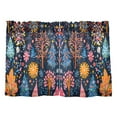 thumbnail image 7 of Yayeee Kitchen Curtains Tier Pair Light Filtering 27"x36" Rod Pocket Short Cafe Window Panel, Pink Christmas Splendor, 7 of 7