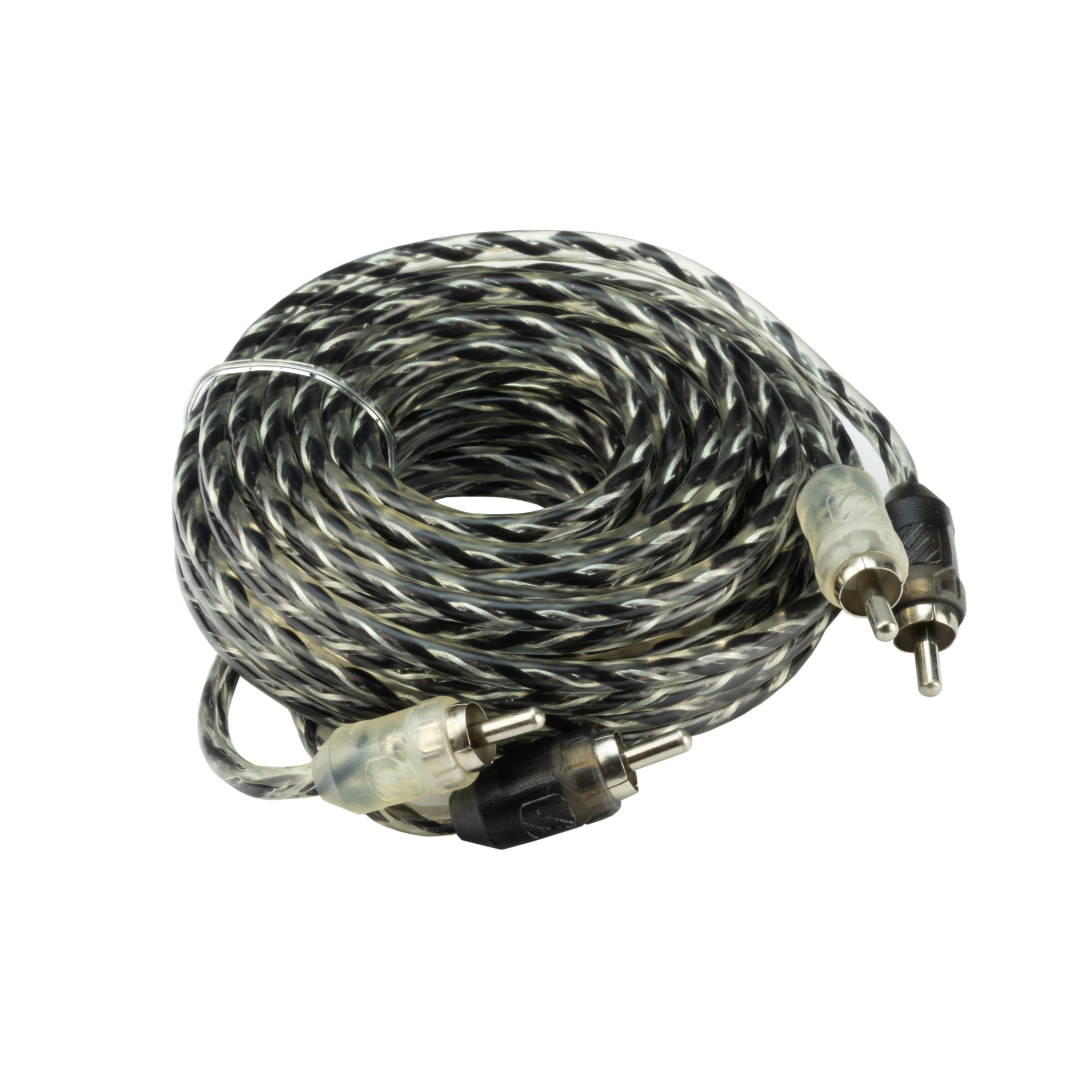 Scosche A25C4-WM1SD 25 Foot Twisted Car Stereo RCA Type Audio Cable, Gray, and White New