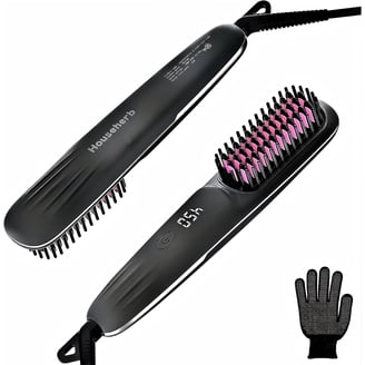 RACCOMB Cordless Hair Straightener Brush, Portable Hot Ionic