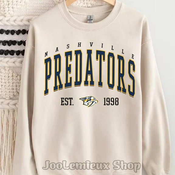 Nashville Hockey Crewneck Sweatshirt, Retro Nashville Hockey Sweatshirt, Predators Sweater, Hockey Fan Gifts