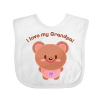 Inktastic I Love My Grandpa Cute Baby Bear Boys or Girls Baby Bib