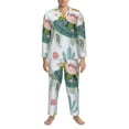 thumbnail image 3 of Salouo Turtle and Sea Life Print Button-Front Long Sleeve Pajama Set for Men, Soft 2Pjs Men's Long Sleeve Sleepwear-X-Large, 3 of 7
