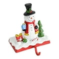 thumbnail image 5 of sunsanly Christmas Stocking Holder Resin Snowman Santa Claus Xmas Decor Holiday Home Party Decoration for Indoor Counter Window Fireplace, 5 of 8
