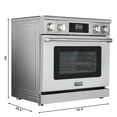 thumbnail image 3 of 36 in. Electric Professional Range with Tilt Panel and Digital controls, Self-Cleaning, 16300W of Power, 240V in Stainless-Steel (KM-EPR-36TDP-SS), 3 of 13