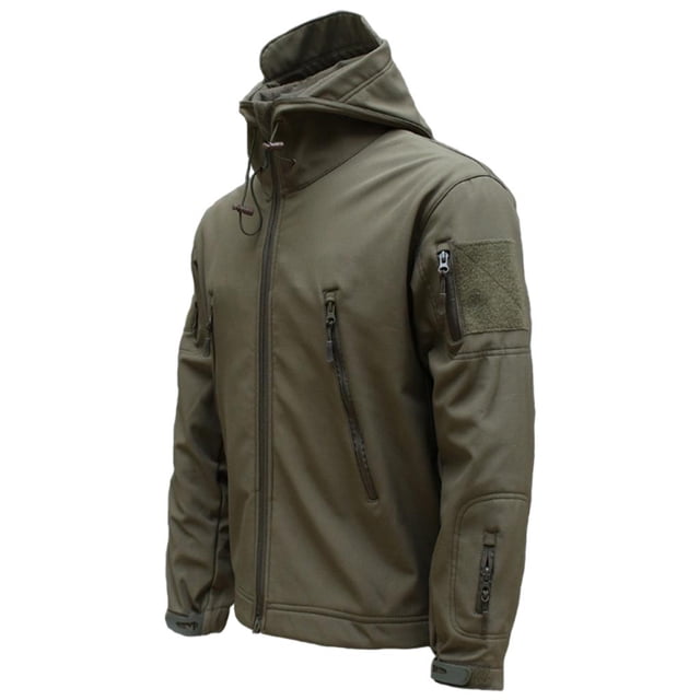 Chaqueta de senderismo Softshell para hombre con capucha, forro ligero, impermeable, capa superior 2xl Zulema Chaqueta de hombre