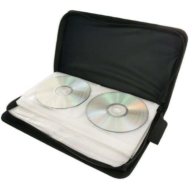 80 Sleeve DVD Blu Ray Disc Carry Case Holder Bag Wallet Storage Ring Binder - Walmart.com
