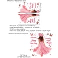 thumbnail image 4 of Adhesivo de pared de PVC con vestido rosa para niña con mariposas, 70 x 73 cm, 4 of 4