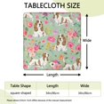 thumbnail image 2 of Basset Hound and Pioneer Flower Square Fitted Tablecloth with Elastic Edge,Square Table Cover,Washable Elastic Table Cover for Home Kitchen Party Decor 34"x34", 2 of 6