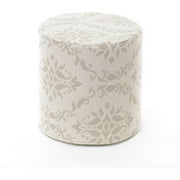 Softline Azure Damask Cylinder Pouf