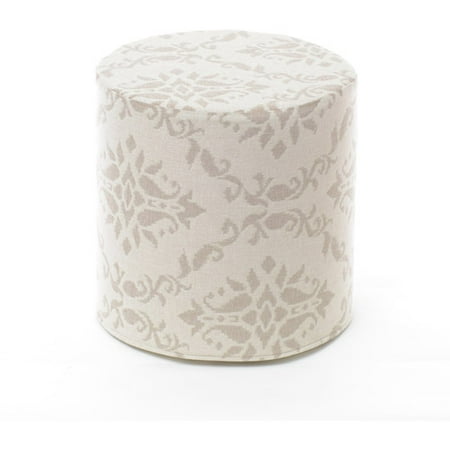 Softline Azure Damask Cylinder Pouf