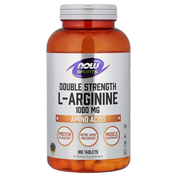 NOW Foods - NOW Sports L-Arginine Amino Acids Double Strength 1000 mg. - 180 Tablets