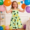 thumbnail image 4 of Amzcrzy Girls Dress 2026 Cute Print Crew Neck Summer Sundresses Spaghetti Strap with Tie Shoulder Bow Ruffled Tiered Dresses Casual Flowy A Line White Midi Dress @6 11 Years, 4 of 9