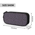 thumbnail image 3 of Uemuo Bat Purple Printed Pencil Pen Case, Portable Pencil Pouch with Zipper, Compact Stationery Bag Makeup Bag, Pencil Bag for Home Office, 3 of 9
