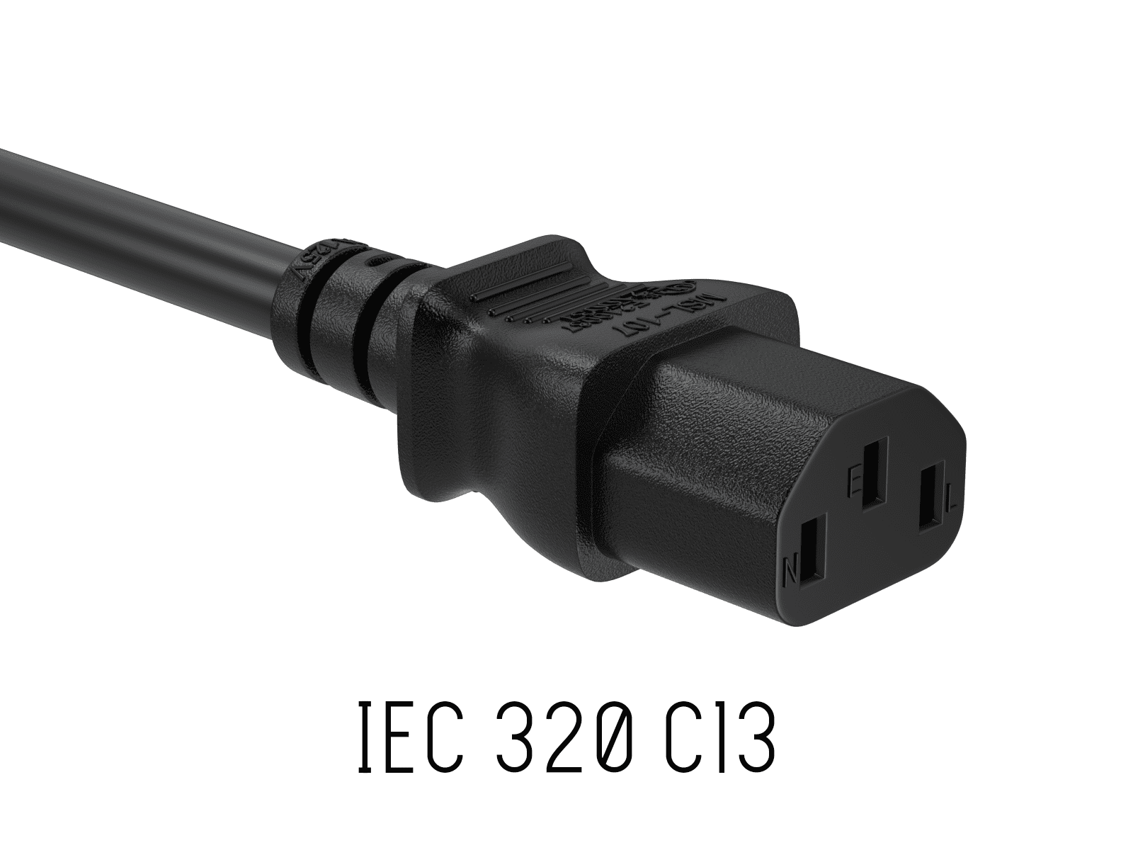 Cable Leader 25ft 18 AWG Universal Power Cord (IEC320 C13 to NEMA 5-15P)