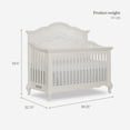 thumbnail image 6 of Evolur Aurora 5-In-1 Convertible Crib In Ivory lace, Greenguard Gold Certified, Features 3 Mattress Height Settings, Sturdy And Spacious Baby Crib, Wooden Furniture, 6 of 11