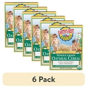 (6 pack) Earth's Best Organic Stage 1 Oatmeal Infant Baby Cereal, 8 oz Box